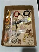 Box Of Figurines, Adv. Items & Misc.