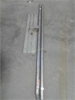 Concrete bull float and two part long handle