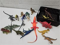 20 Dinosaurs Plastic & Rubber  up to 18"