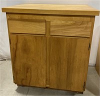 (AN) Wood Cabinet w/ Drawers Appr 25”x32”x36”