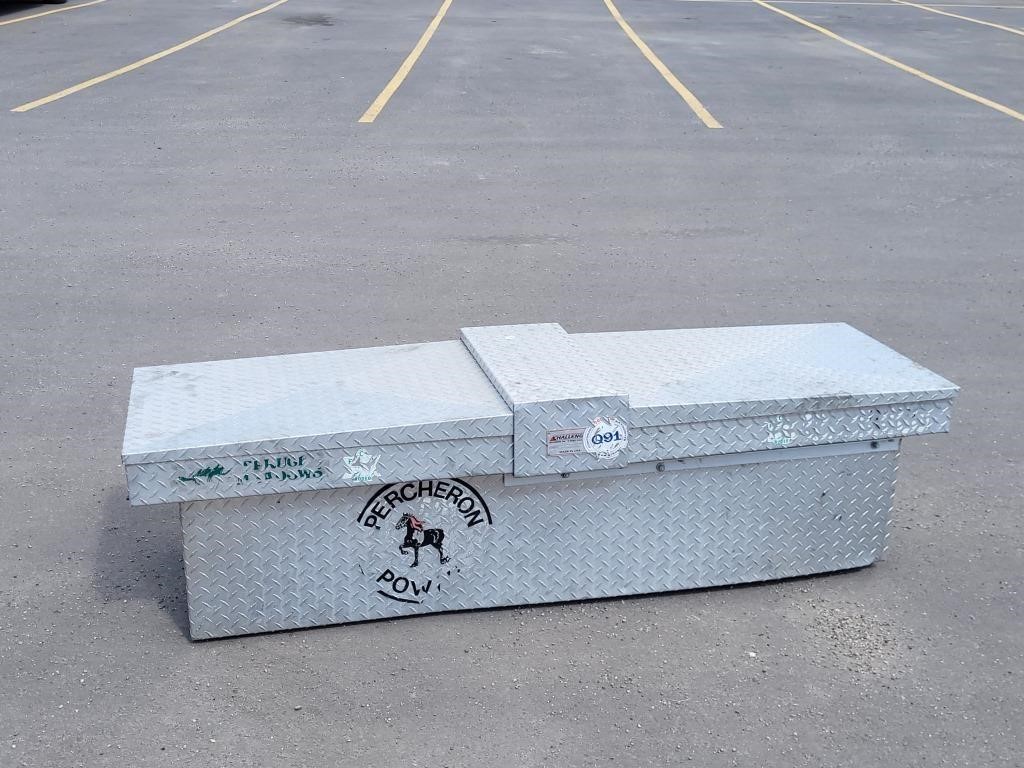 CHECKERED BOARD METAL TRUCK TOOL BOX