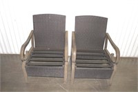 Wicker outdoor chairs (no cushions)