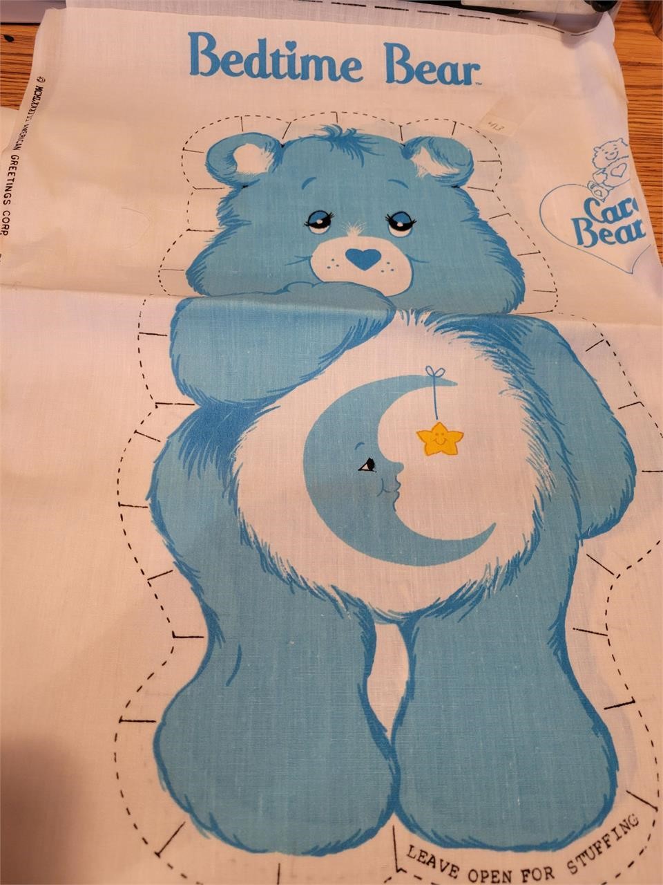 Vintage Bedtime Care Bear Fabric to make a Pillow