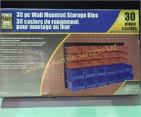 30 Piece Wall Mounted Storage Bins