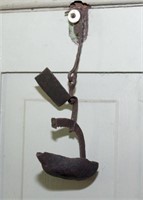 iron betty lamp with twisted hook