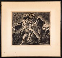 John Edward Costigan “Mother And Child” Etching