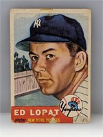 1953 Topps #87 Ed Lopat Yankees Tape/Paper Lose