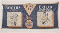 "Gulf" Rogers & Cobb Single-Sided Canvas Sign