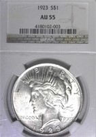 1923 NGC AU55 Peace Dollar