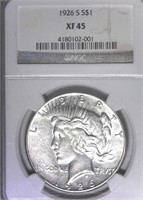 1926-S NGC XF45 Peace Dollar