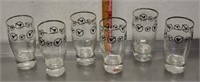 Vintage glass tumbler glasses