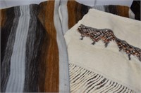 Vintage Hand Loomed Wool Scarf & Poncho