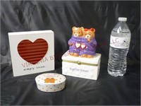 Simply Loved Sign & Bear Trinket Boxes