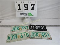 (4) License Plates - (1) Texas & (3) Saskatchewan