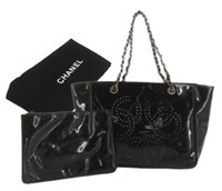 Chanel Enamel Handbag W/ Pouch