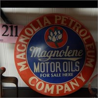 MAGNOLENE MOTOR OILS METAL SIGN 12 IN