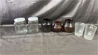 Vintage Baked Beans Glass Jars, MCM Drinking Glass