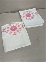 Pink crocheted linen