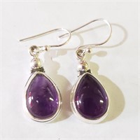 $140 Silver Amethyst Earrings