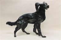 Life Size Bronze Dog Sculpture of a Spaniel