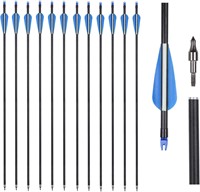 12pk 30-32 Fiberglass Archery Arrows x2