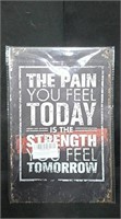 THE PAIN YOU FEEL TODAY... 8" x 12" TIN SIGN