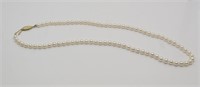 PEARL NECKLACE W/FISHHOOK CLASP