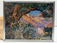 Glass Master Framed Stained Glass Style Landscape