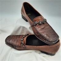 7M Stuart Weitzman Leather Jeweled Loafers