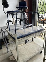 COMERCIAL PUSH CART,STEEL TABLES ,RACK