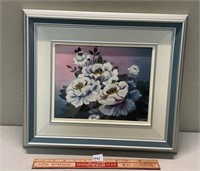 BEAUTIFUL FRAMED SIGNED PAINTING 14 X 14 INCHES