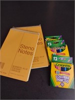 Steno Notebooks & Colored Pencils