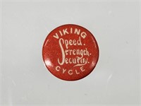 ANTIQUE CELLULOID VIKING CYCLE BUTTON