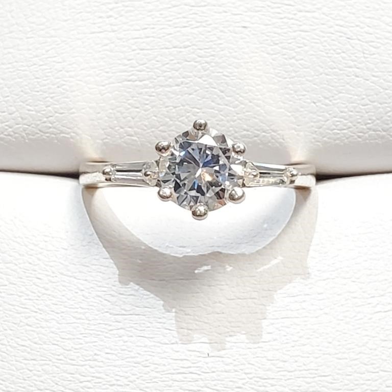 $80 Silver CZ Ring