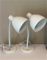 Pair Photek Adjustable Metal Desk Lamps