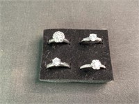 4 - New Women's Silver Rings