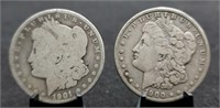 1900-O & 1901-O Morgan Silver Dollars