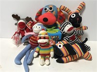 Sock monkey stuffed animal collection