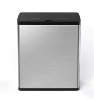 New $130--16 Gal. Motion Sensor Dual Trash Bin