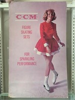 Vintage CCM Figure Skating Cardboard Advertising
