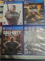 4 PS4 GAMES WITCHER WILD HUNT, ASSASSINS CREED