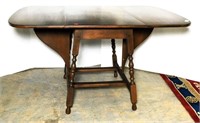 Vintage Wooden Drop Leaf Gate Leg Table