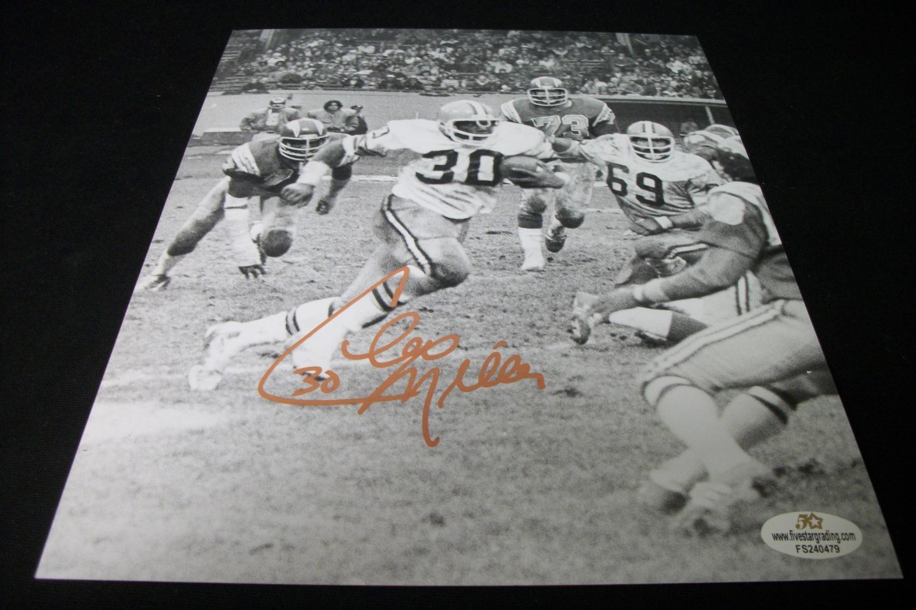 BROWNS CLEO MILLER SIGNED 8X10 PHOTO COA