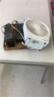 Lot of misc- fan, alarm clock/radio