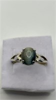 Genuine Rare Cats Eye Sterling Ring Size 7.75