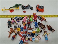 lot of playmobil toys as found