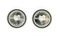 Coin 2-Silver Rounds of 1 Troy oz. 1986 OHA