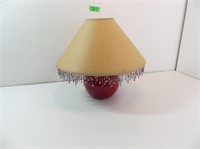 Red Hippie Lamp 13" tall
