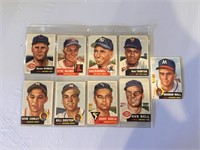 1953 Topps 9 cards