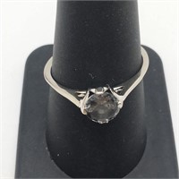 Sterling Silver Clear Stone Ring